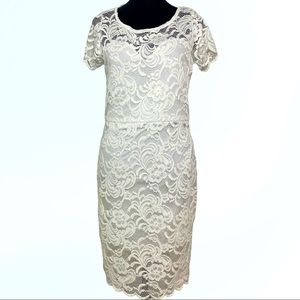 Ambiance Lace Dress White Large(Junior)